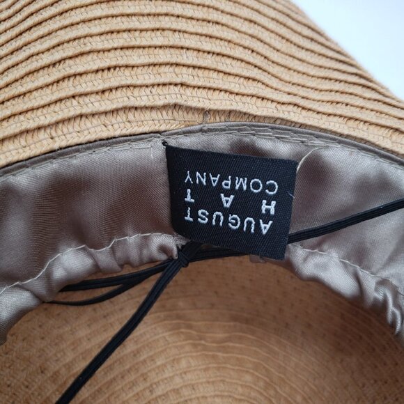 Womens Floppy Sunhat Woven Straw Tan Natural Wide Brim Beach Hat - Picture 7 of 11